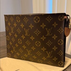 Louis Vuitton Monogram Toiletry Pouch; Dust Bag & COA